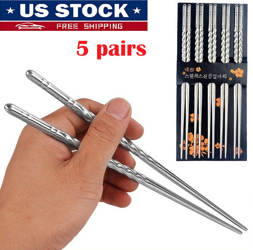 5pairs premium reusable metal - 5pairs,