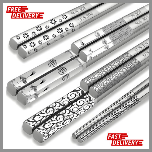Stainless steel chopsticks - steel,